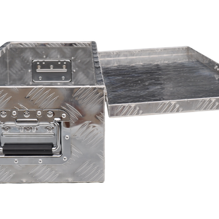 Cantonal Disselkist aluminium traanplaat 800x300x190 mm - vlinderslot