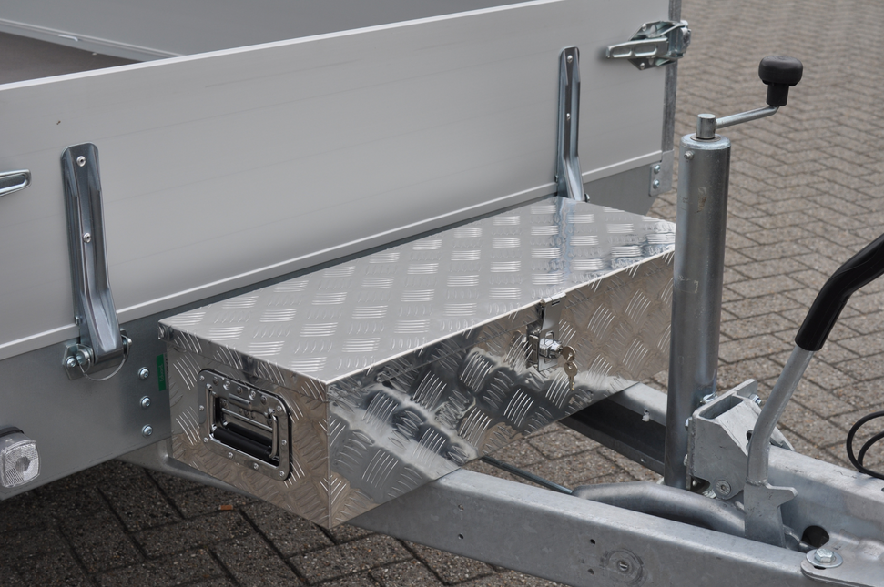 Cantonal Disselkist aluminium traanplaat 800x300x190 mm - vlinderslot