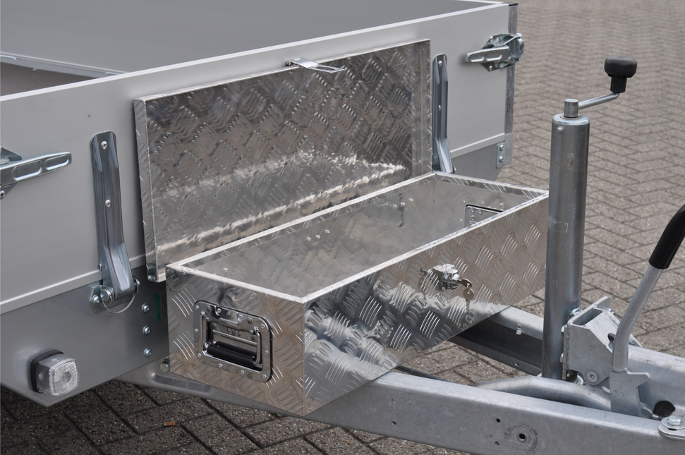 Cantonal Disselkist aluminium traanplaat 800x300x190 mm - vlinderslot