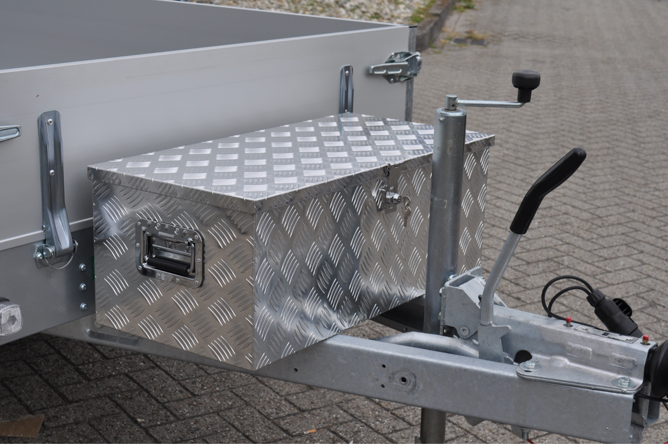 Cantonal Disselkist aluminium traanplaat 840x400x310 mm - vlinderslot