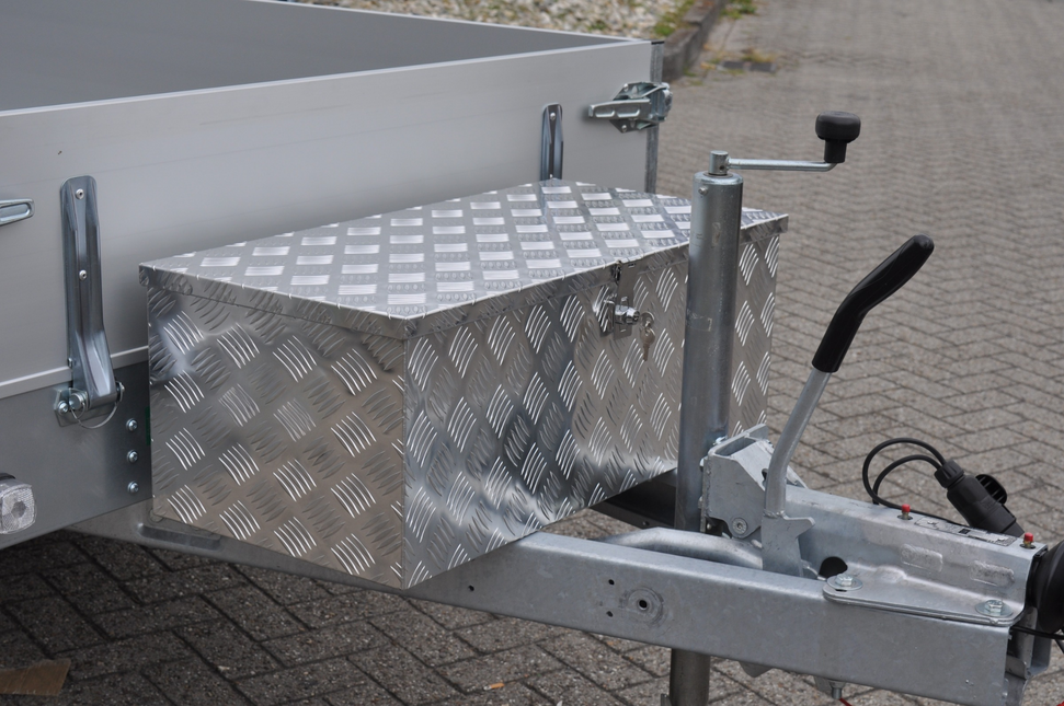 Cantonal Disselkist aluminium traanplaat 840x400x310 mm - vlinderslot