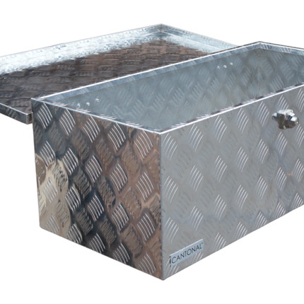 Cantonal Disselkist aluminium traanplaat 840x400x310 mm - vlinderslot