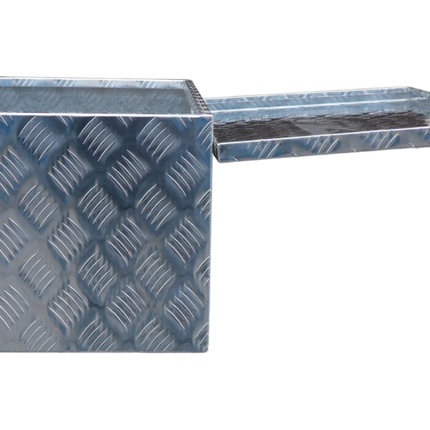 Cantonal Disselkist aluminium traanplaat 840x400x310 mm - vlinderslot