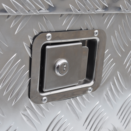 Cantonal Disselkist aluminium traanplaat 900/660x350x300 mm - inbouwslot - automatische klep