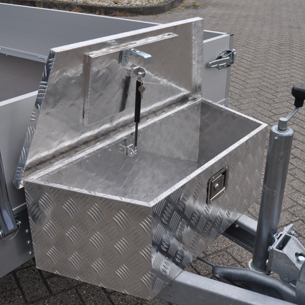 Cantonal Disselkist aluminium traanplaat 900/660x350x300 mm - inbouwslot - automatische klep