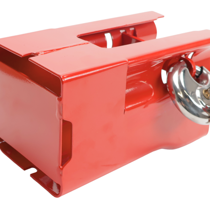 Cantonal Disselslot koker Cantonal - rood - staal - incl. RVS discusslot met 2 sleutels