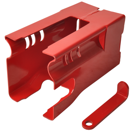 Cantonal Disselslot koker Cantonal - rood - staal - incl. RVS discusslot met 2 sleutels