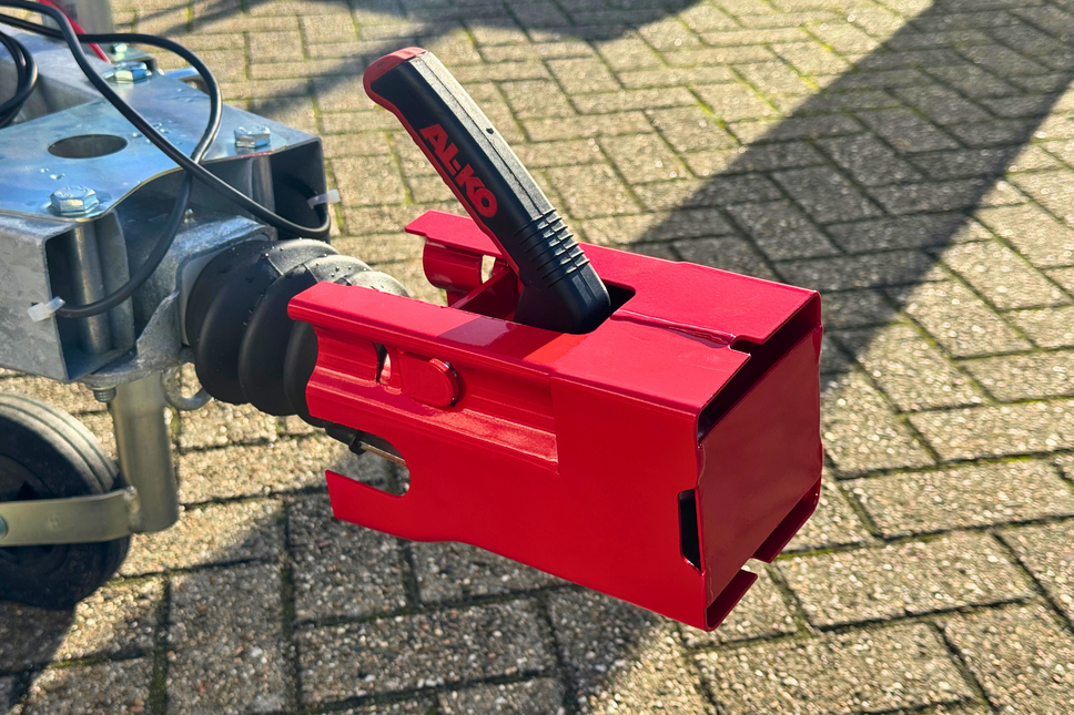 Cantonal Disselslot koker Cantonal - rood - staal - incl. RVS discusslot met 2 sleutels