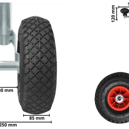Cantonal Dubbel neuswiel - 48 mm - luchtbanden