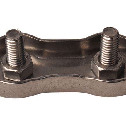 Cantonal Duplex klem van RVS voor staaldraad (6mm)