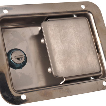 Cantonal Gepolijst Kofferslot RVS - 140x108 mm - inclusief 2 sleutels