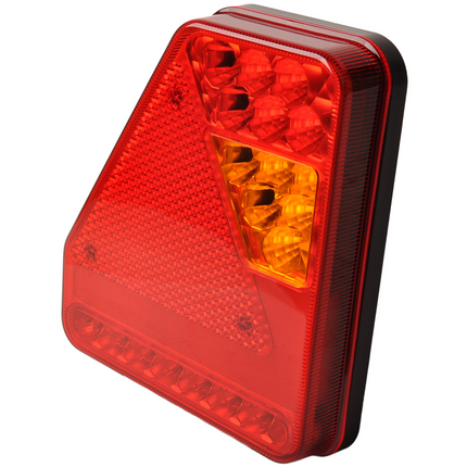 Cantonal Glotrac LED achterlicht links - 208x188x40 mm - inclusief mistlamp en driehoekreflector