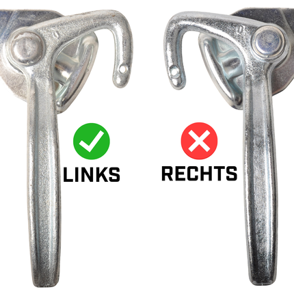 Cantonal Haaksluiting LINKS type 0 (grote bevestigingsplaat)