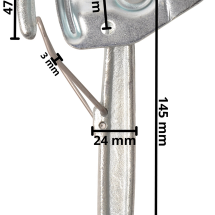 Cantonal Haaksluiting LINKS type 0 met veer PREMIUM