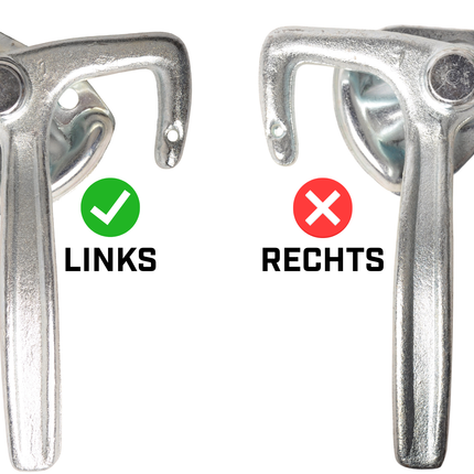 Cantonal Haaksluiting LINKS type 1 (grote bevestigingsplaat)