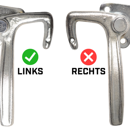 Cantonal Haaksluiting LINKS type 1 (kleine bevestigingsplaat)