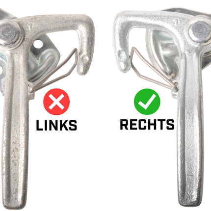Cantonal Haaksluiting RECHTS groot met veer (grote bevestigingsplaat)