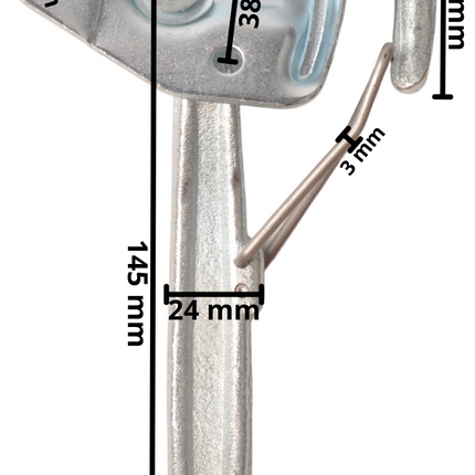 Cantonal Haaksluiting RECHTS type 0 met veer PREMIUM