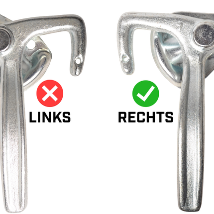 Cantonal Haaksluiting RECHTS type 1 (grote bevestigingsplaat)