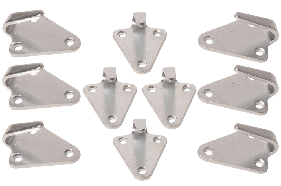 Cantonal Haken voor elastiek of touw - 40x45 mm - 10 stuks