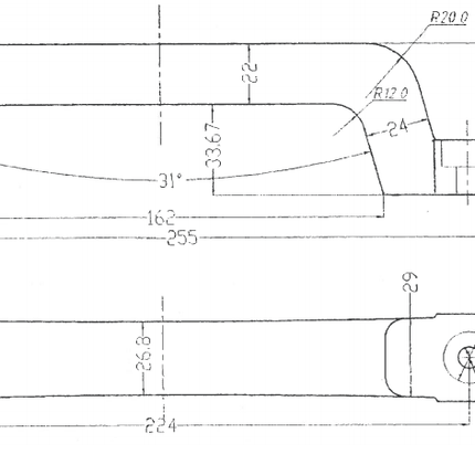 Cantonal Handgreep PVC - zwart - 224 mm h.o.h.