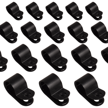Cantonal Kabelbeugels 11,1 mm zwart voor bevestiging verlichtingskabel - 20 stuks