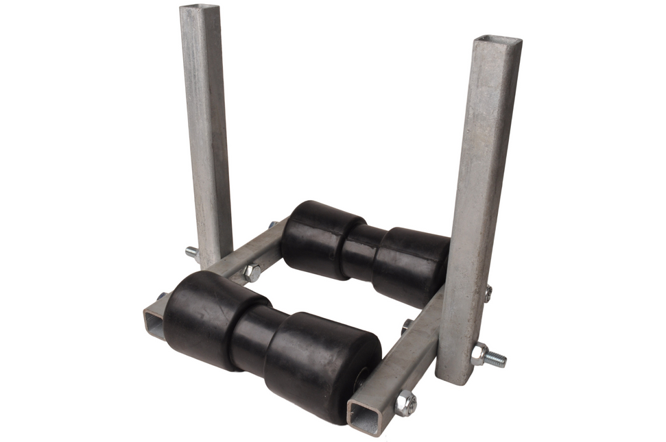 Cantonal Kantelbare kielrol set op koker 30x30 mm - 2 delig