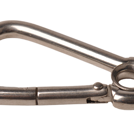 Cantonal Karabijnhaak haaks RVS 60x6 mm - 7 mm oogdiameter