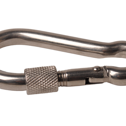 Cantonal Karabijnhaak RVS 80x12 mm - 12 mm oog