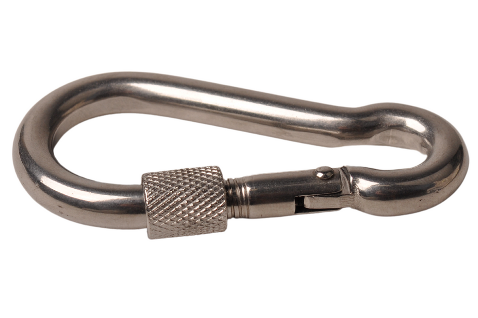 Cantonal Karabijnhaak RVS 80x12 mm - 12 mm oog