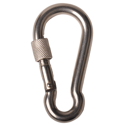 Cantonal Karabijnhaak RVS 80x12 mm - 12 mm oog