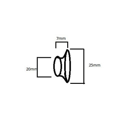 Cantonal Knopje / Touwhaak exclusief schroef - 10 stuks