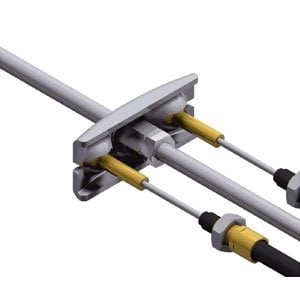 Cantonal Knott remgarnituur voor Enkelas aanhanger met  M10 aansluiting en 2x 1 meter lengte draadeind