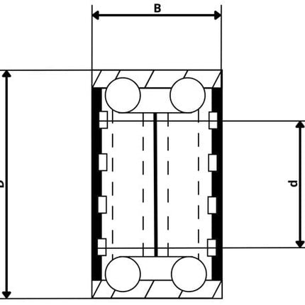 Cantonal Kogellager voor kruiwagens en steekwagens met 20 mm asgat - 20/35x11 mm