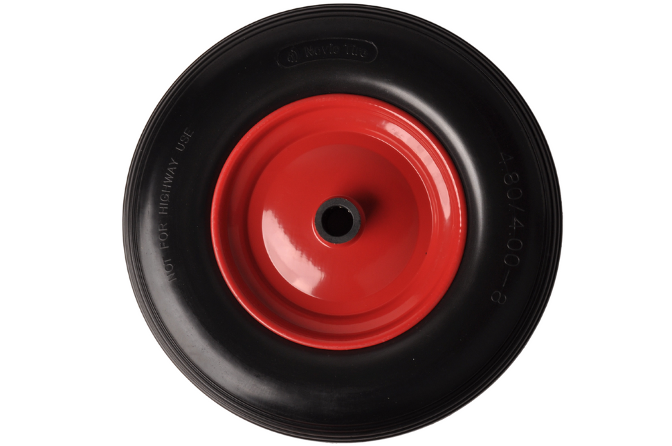 Cantonal Kruiwagenwiel - 4.00-8 - anti-lek met stalen velg - maximale belasting: 200 kg - asgat/naafdiameter: 25 mm - inclusief rollager