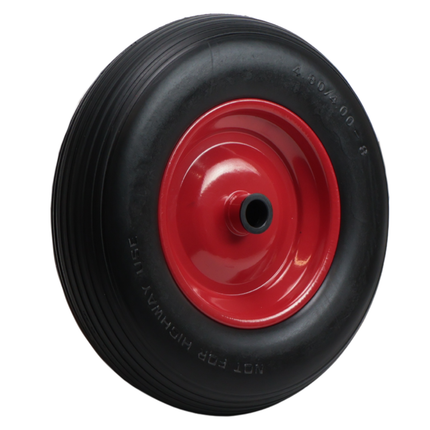 Cantonal Kruiwagenwiel - 4.00-8 - anti-lek met stalen velg - maximale belasting: 200 kg - asgat/naafdiameter: 25 mm - inclusief rollager