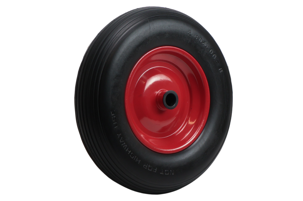 Cantonal Kruiwagenwiel - 4.00-8 - anti-lek met stalen velg - maximale belasting: 200 kg - asgat/naafdiameter: 25 mm - inclusief rollager