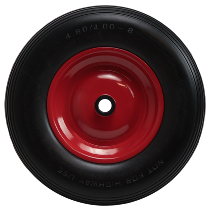 Cantonal Kruiwagenwiel - 4.00-8 - anti-lek met stalen velg - maximale belasting: 200 kg - asgat/naafdiameter: 25 mm - inclusief rollager