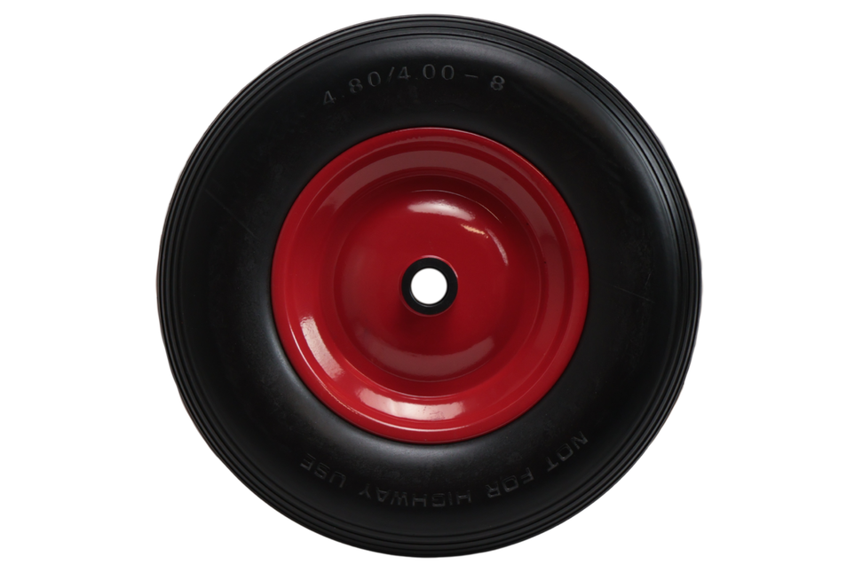 Cantonal Kruiwagenwiel - 4.00-8 - anti-lek met stalen velg - maximale belasting: 200 kg - asgat/naafdiameter: 25 mm - inclusief rollager