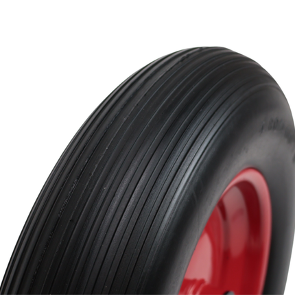 Cantonal Kruiwagenwiel - 4.00-8 - anti-lek met stalen velg - maximale belasting: 200 kg - asgat/naafdiameter: 25 mm - inclusief rollager