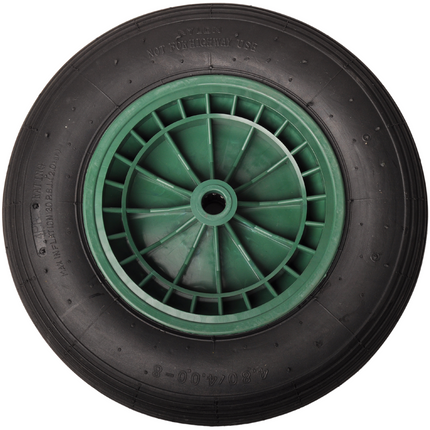 Cantonal Kruiwagenwiel - 4.00-8 - luchtband en kunststof velg - maximale belasting: 250 kg - asgat/naafdiameter: 20 mm - inclusief rollager