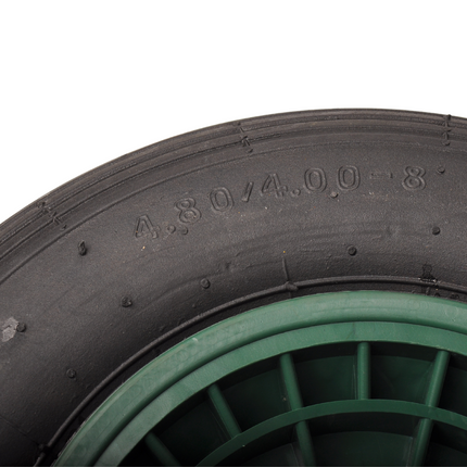 Cantonal Kruiwagenwiel - 4.00-8 - luchtband en kunststof velg - maximale belasting: 250 kg - asgat/naafdiameter: 20 mm - inclusief rollager