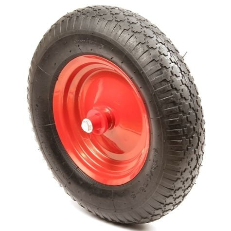 Cantonal Kruiwagenwiel - 4.00-8 - luchtband en stalen velg - maximale belasting: 195 kg - asgat/naafdiameter: 20 mm - inclusief kogellager