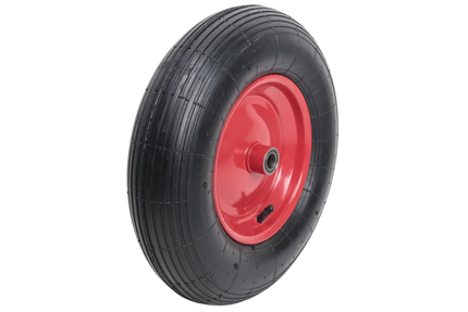 Cantonal Kruiwagenwiel - 4.00-8 - luchtband en stalen velg - maximale belasting: 195 kg - naafdiameter: 20 mm - inclusief as en afstandhouders