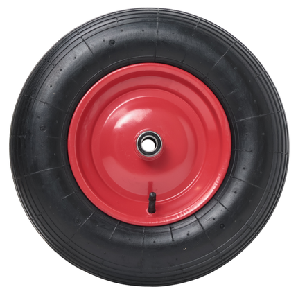 Cantonal Kruiwagenwiel - 4.00-8 - luchtband en stalen velg - maximale belasting: 195 kg - naafdiameter: 20 mm - inclusief as en afstandhouders