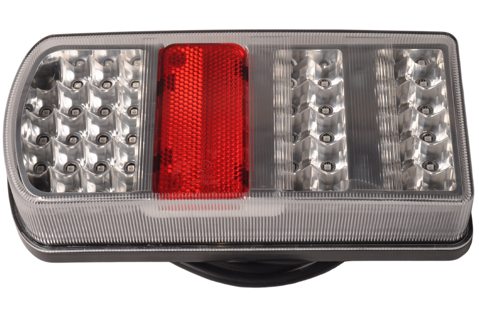 Cantonal LED achterlicht met alle functies en aan te sluiten met losse draden - 228x106x55 mm links