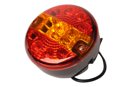 Cantonal LED achterlicht rond 140x80 mm