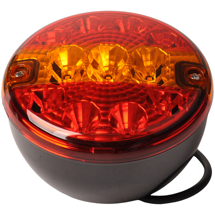 Cantonal LED achterlicht rond 140x80 mm