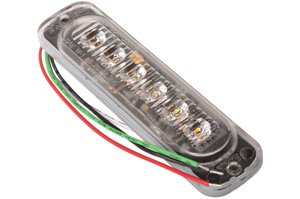 Cantonal LED noodlicht oranje - afmetingen 113x28x9,8 mm - 6 leds