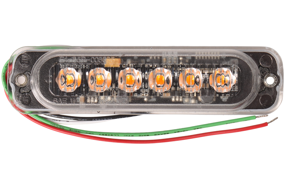 Cantonal LED noodlicht oranje - afmetingen 113x28x9,8 mm - 6 leds
